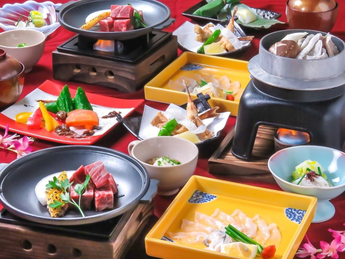 There is a luxurious course with all-you-can-drink [Takenaka] where you can taste domestic tiger fuku.