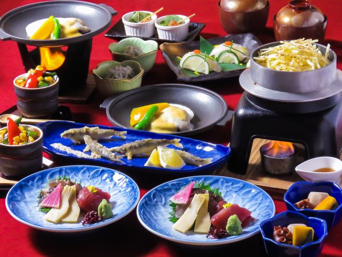 For welcoming and farewell parties [Seasonal fish and vegetables course] 9 dishes with 100 minutes of all-you-can-drink for 5,500 yen *Reservations must be made at least 2 days in advance