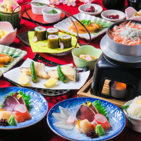 For various banquets [Seasonal fish and seasonal vegetables course] 12 dishes with 100 minutes of all-you-can-drink for 6,000 yen *Reservation required at least 2 days in advance