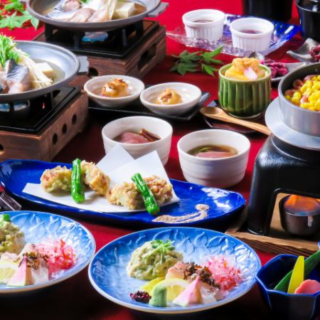 各種宴会に【旬魚旬菜コース】100分飲放付11品6000円※2日前までの要予約