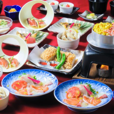 各種宴会に【旬魚旬菜コース】100分飲放付11品6600円※2日前までの要予約