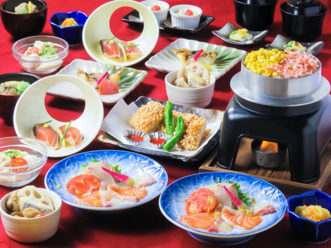 各種宴会に【旬魚旬菜コース】100分飲放付11品6600円※2日前までの要予約