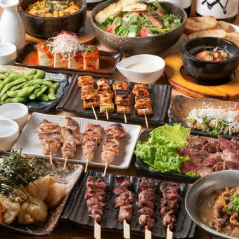 120分飲み放題付もち豚ハラミや鶏タタキなど全10品『プレミアムコース』4500円