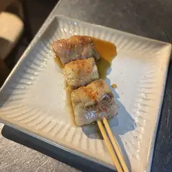 山藥五花肉捲 / 綠花椰菜五花肉捲 / 金針菇五花肉捲配柚子醋 / 鵪鶉蛋五花肉捲