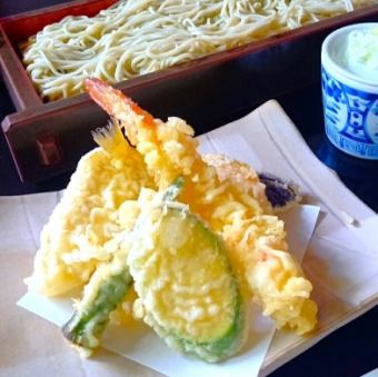 【8/1～8/31】夏の天ぷらせいろ〈大海老一本・キス一枚・夏野菜等五点〉