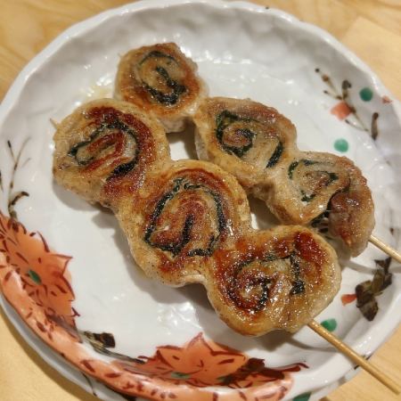 Pork and shiso rolls