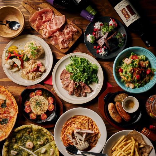 1番人気【生ハム×肉×チーズコース】2.5h飲み放題付!お肉とチーズ料理含む大満足の14品★4000円