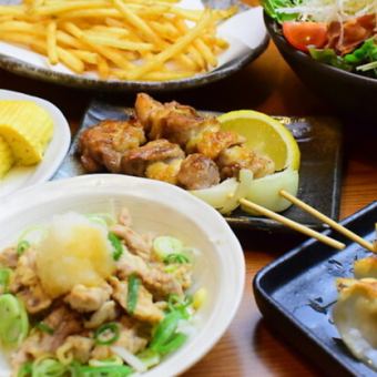 本格炭火が楽しめる焼鳥コース【+2200円(税込)で2H飲み放題追加可能】