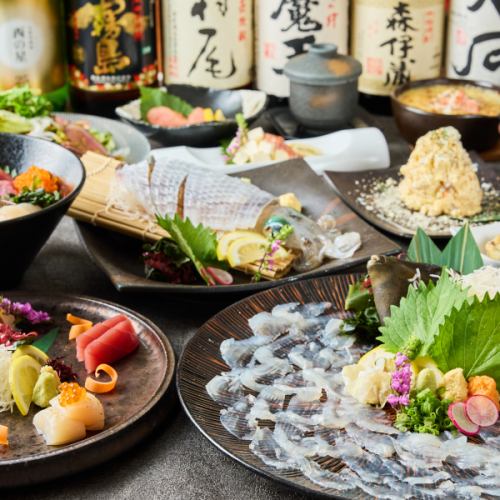 11月～12/12◆活きイカ・馬刺し・和牛・蟹「特別会席」コース【3時間飲み放題付き9品10000円】