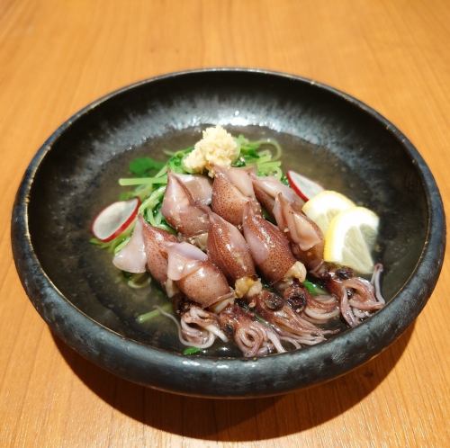 蛍烏賊と豆苗のおひたし
