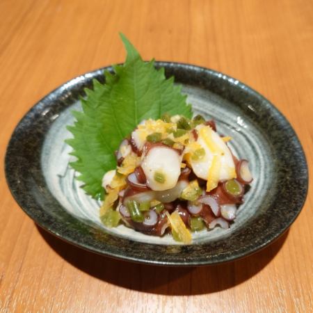 自制柚子章鱼配芥末