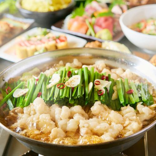 4～6月＜日～木限定＞◆鰹のタタキ・もつ鍋「平日限定」コース【2時間飲み放題付6品5500円】