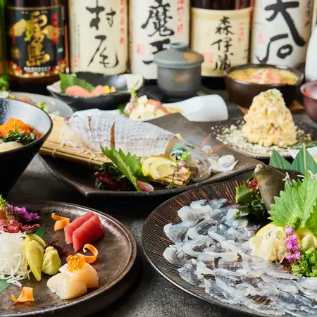 10~12月◆活きイカ姿造り・金目鯛・伊万里牛「祐介会席」コース【2.5時間飲み放題付8品8500円】