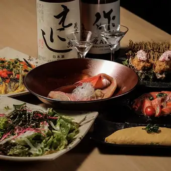 [Our Specialty!] 'Sazanami Course' featuring fresh seasonal fish, 8 dishes with 3 hours of all-you-can-drink, 4000 yen