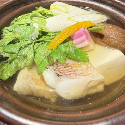 甘鯛と野菜鍋3500円(税込み)