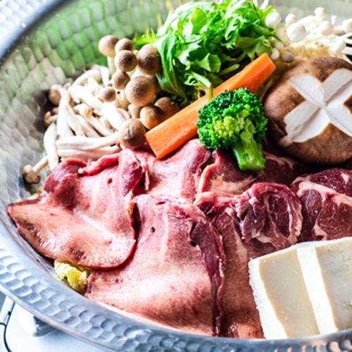 Beef tongue sukiyaki