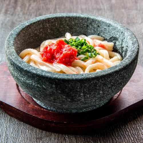 Stone-grilled pollack roe udon