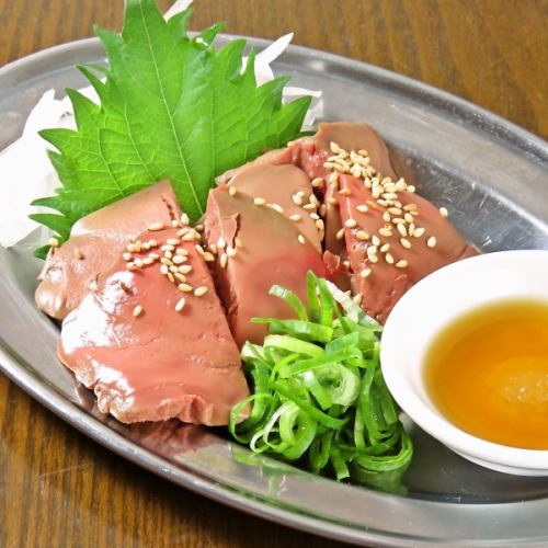Senmai sashimi, liver sashimi, heart sashimi
