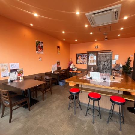 There are 12 seats at the counter.