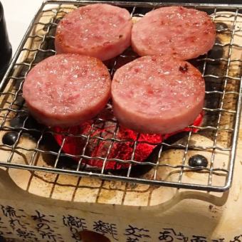 雲仙ハムの炭火焼き