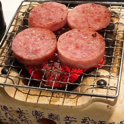 雲仙ハムの炭火焼き