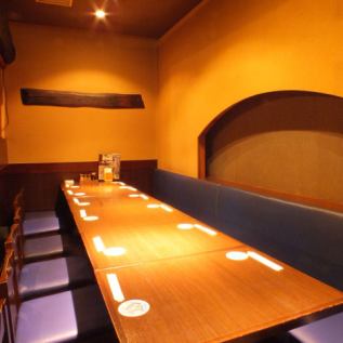 The spacious table seats up to 12 people.