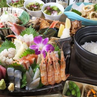 豪華・刺盛含む　全7品4000円（税込）コース