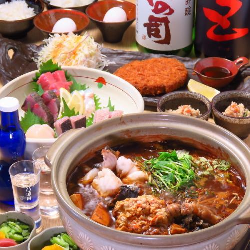 寒い季節にピッタリ！鮟鱇味噌鍋コース全6品5500円(税込)コース