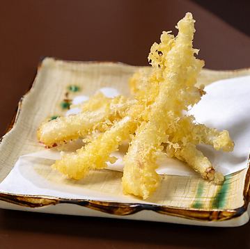 島らっきょうの天ぷら