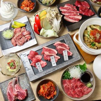 【Aコース】北海道産ジンギスカンやなまらマトン刺し、ラム肉寿司等全14品8,500円（税込）