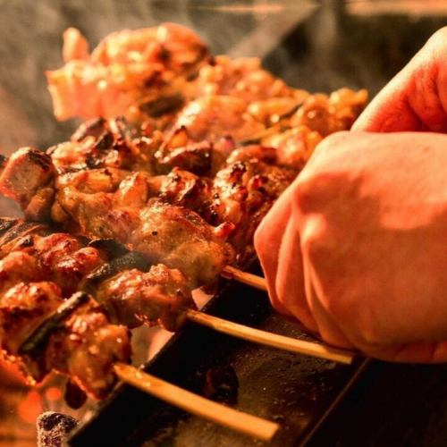 ◇◆備長炭で焼き上げるこだわりの地鶏焼き鳥（税込150円～）◆◇
