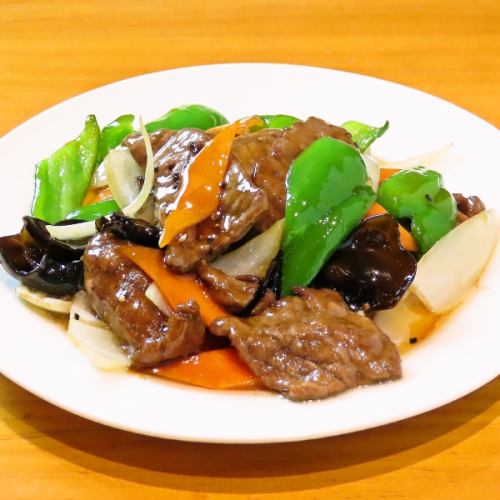 Stir fried beef with oyster sauce
