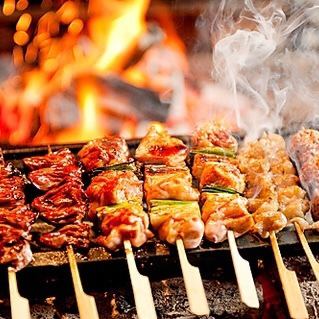 Each skewer is carefully charcoal-grilled and is Kitchoya's proud dish!