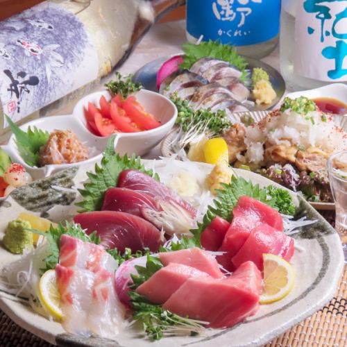 宴会コースはお刺身盛り合わせもご用意