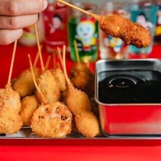 ◇◆串揚げ食べ放題プラン◆◇飲み放題男性1980円女性1580円＋1500円