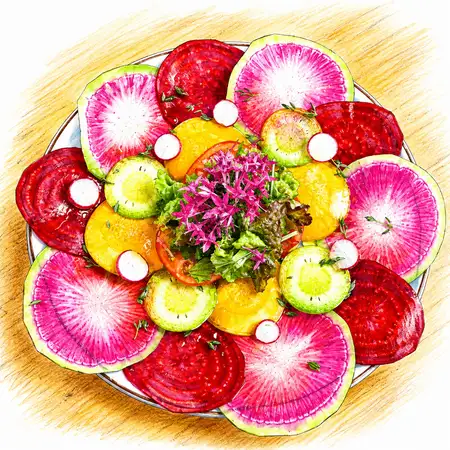 彩り野菜のカルパッチョ