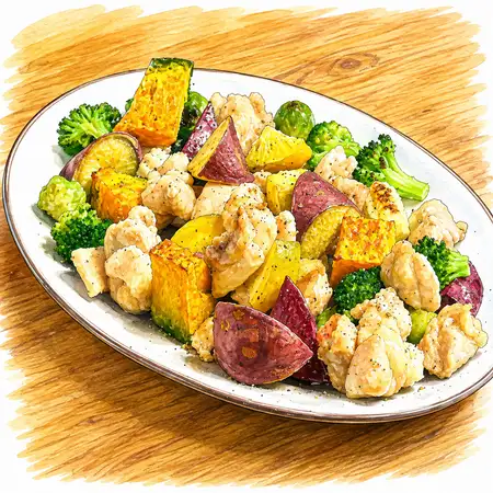鶏肉と野菜のオーブン焼き