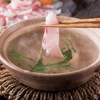 【飲み放題120分付き】 季節の魚しゃぶと黒毛和牛ローストビーフのコース