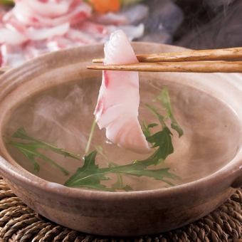  人気！旬の魚しゃぶしゃぶ&黒毛和牛ローストビーフのコース (飲み放題なし）