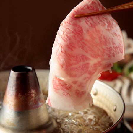 Matsusaka Beef Shabu-shabu Course [Recommended] <6 dishes total> 9,800 yen (tax included)