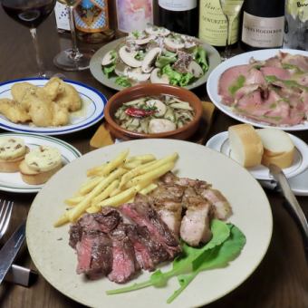★人気No.１★料理長お墨付き★【Bistroルポンのプレミアムコース】11品＋120分の飲み放題付き！