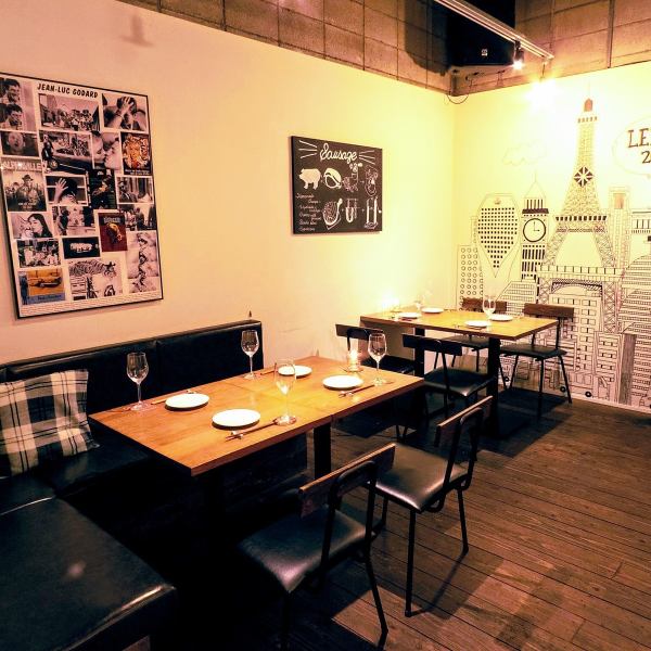 こだわりの内装◎壁の絵はなんと店主の手書きです！カジュアルな接待や会社仲間とのご宴会、女子会やお誕生日、ママ友やオフ会、お店の貸切、Liveの打ち上げなど、利用シーンを選べるのも魅力！西荻窪/ビストロ/貸切/女子会/宴会/誕生日