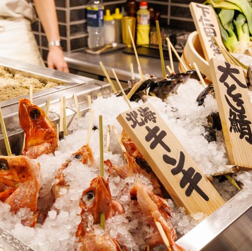 炉端焼きで引き出す食材の旨みをご堪能下さい