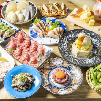 [Zenigata Luxury Course] 11 dishes with Japanese black beef sushi + 120 minutes [All you can drink] ⇒ 5,500 yen (tax included)