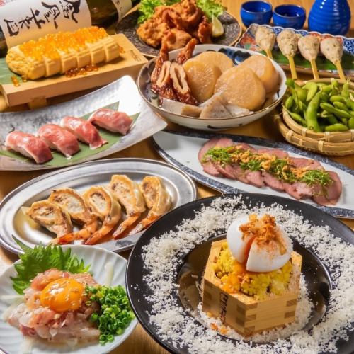 [Zenigata Luxury Course] 10 dishes with domestic Wagyu beef sushi + 120 minutes [all-you-can-drink] ⇒ 5,500 yen (tax included)