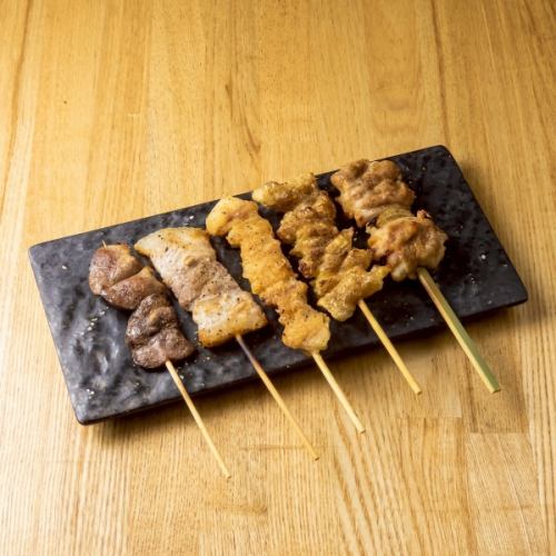 焼き鳥5本おまかせ盛り合わせ