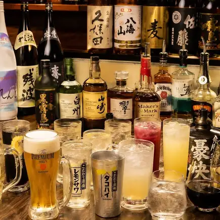 【90分単品飲み放題】サワーやカクテル等充実のラインナップ！1,650円（税込）