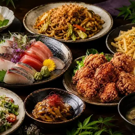 【2.5時間飲み放題付】『時雨』鮮魚盛りや中津からあげなど◎全8品5000⇒4000円