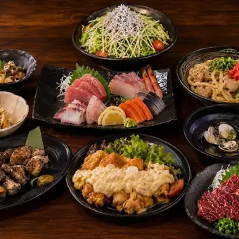 【3時間飲み放題付】『 輝』九州名物を満喫！◎全9品6000円 ⇒5000円（税込）