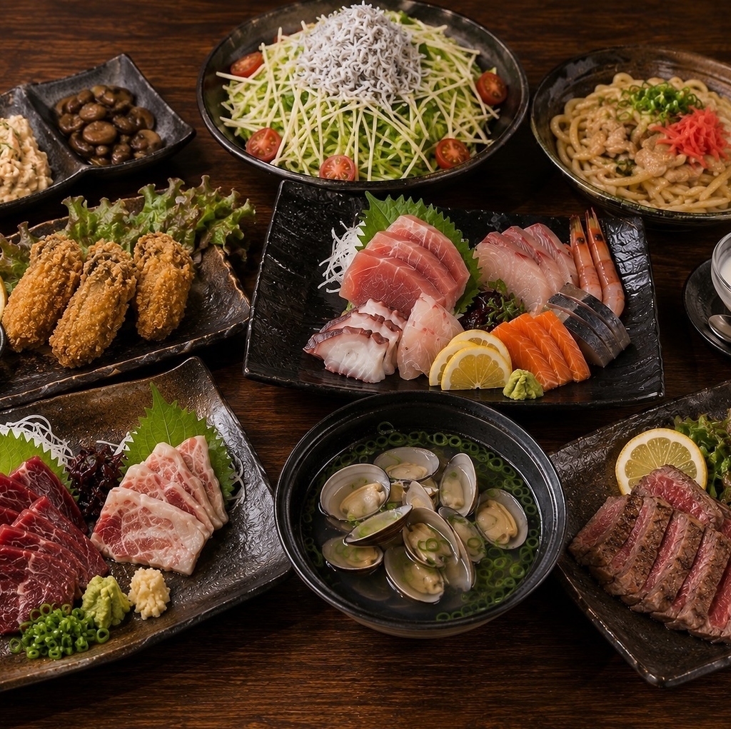 3時間飲み放題付きコースが5,000円or6,000円で大変お得です◎